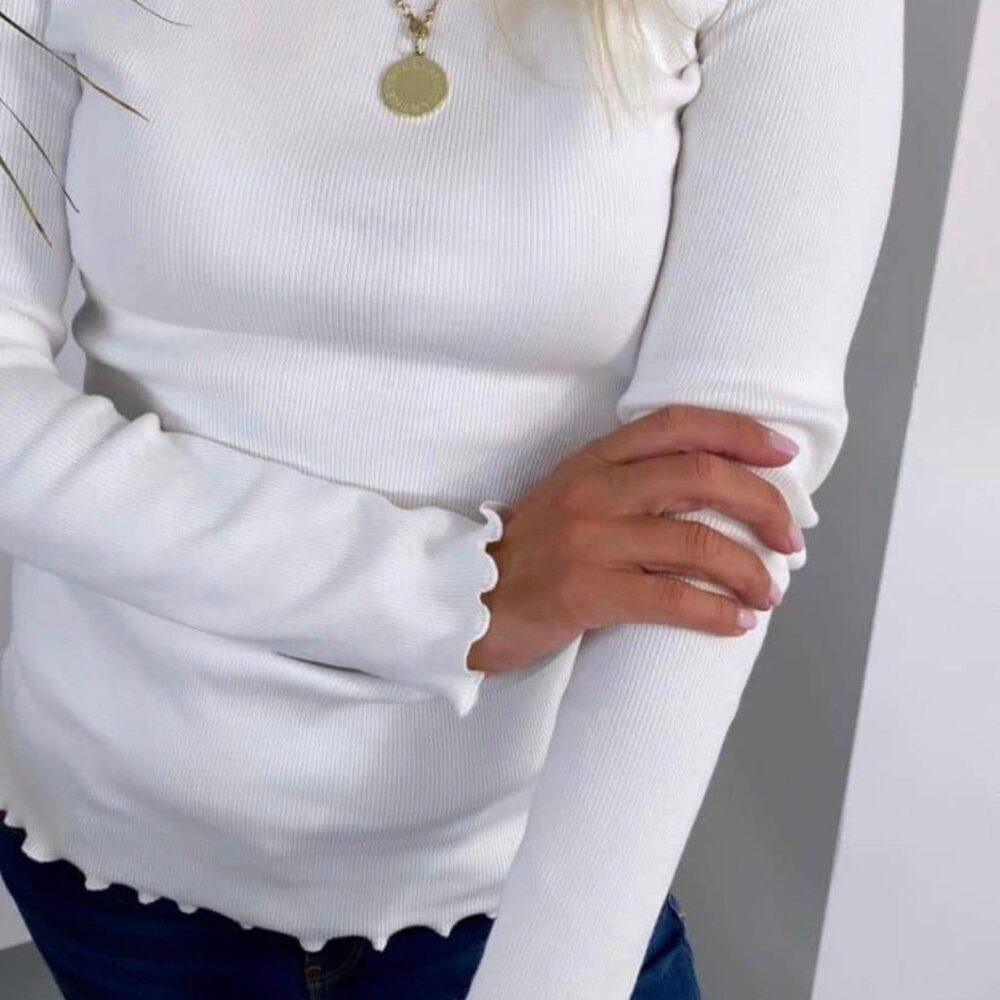 OOH LA LA wOMEN COTTON TOP - Cream color , Size -S